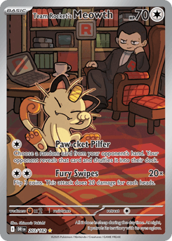 Team Rocket's Meowth card