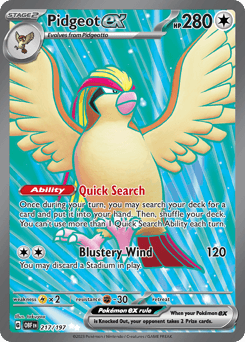 Pidgeot ex card