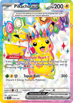 Pikachu ex card