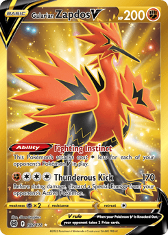 Galarian Zapdos V card