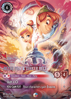 Peter Pan & Tinker Bell - Fast Friends card