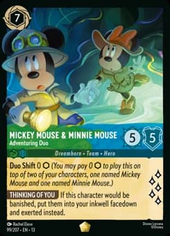 Mickey Mouse & Minnie Mouse - Adventuring Duo card