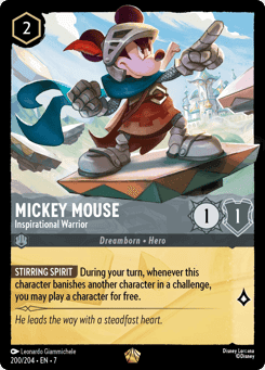 Mickey Mouse - Inspirational Warrior card