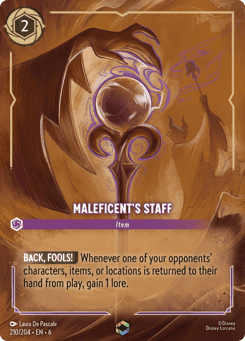 Maleficent's Staff card