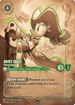 Daisy Duck - Pirate Captain card