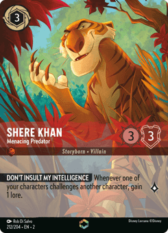 Shere Khan - Menacing Predator card