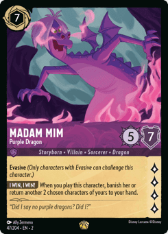Madam Mim - Purple Dragon card