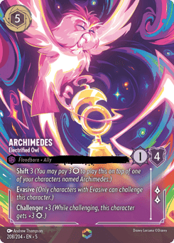 Archimedes - Electrified Owl card