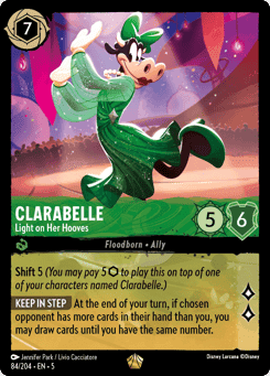 Clarabelle - Light on Her Hooves card