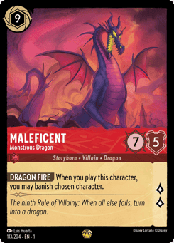 Maleficent - Monstrous Dragon card
