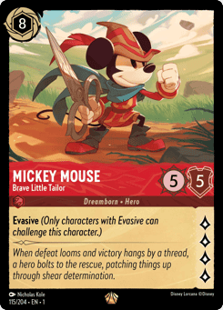 Mickey Mouse - Brave Little Tailor card