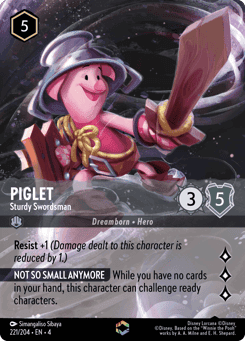 Piglet - Sturdy Swordsman card