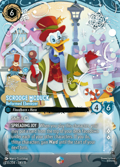 Scrooge McDuck - Reformed Ebenezer card