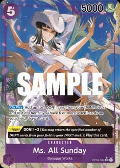 Ms. All Sunday card