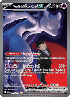 Team Rocket's Mewtwo ex card