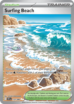 Surfing Beach card