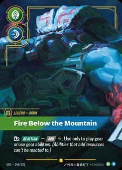 Fire Below The Mountain card