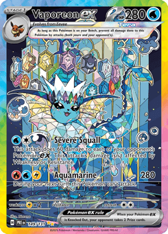 Vaporeon ex card