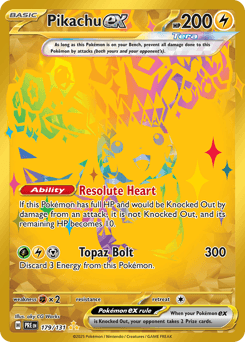 Pikachu ex card